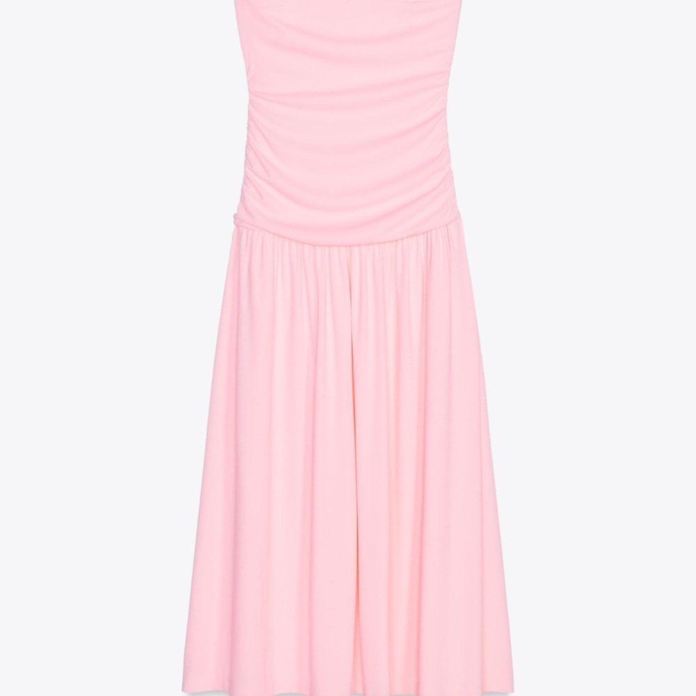 Zara Pink drop waist Dress